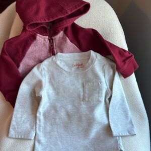 Sweatshirt and long sleeve shirt